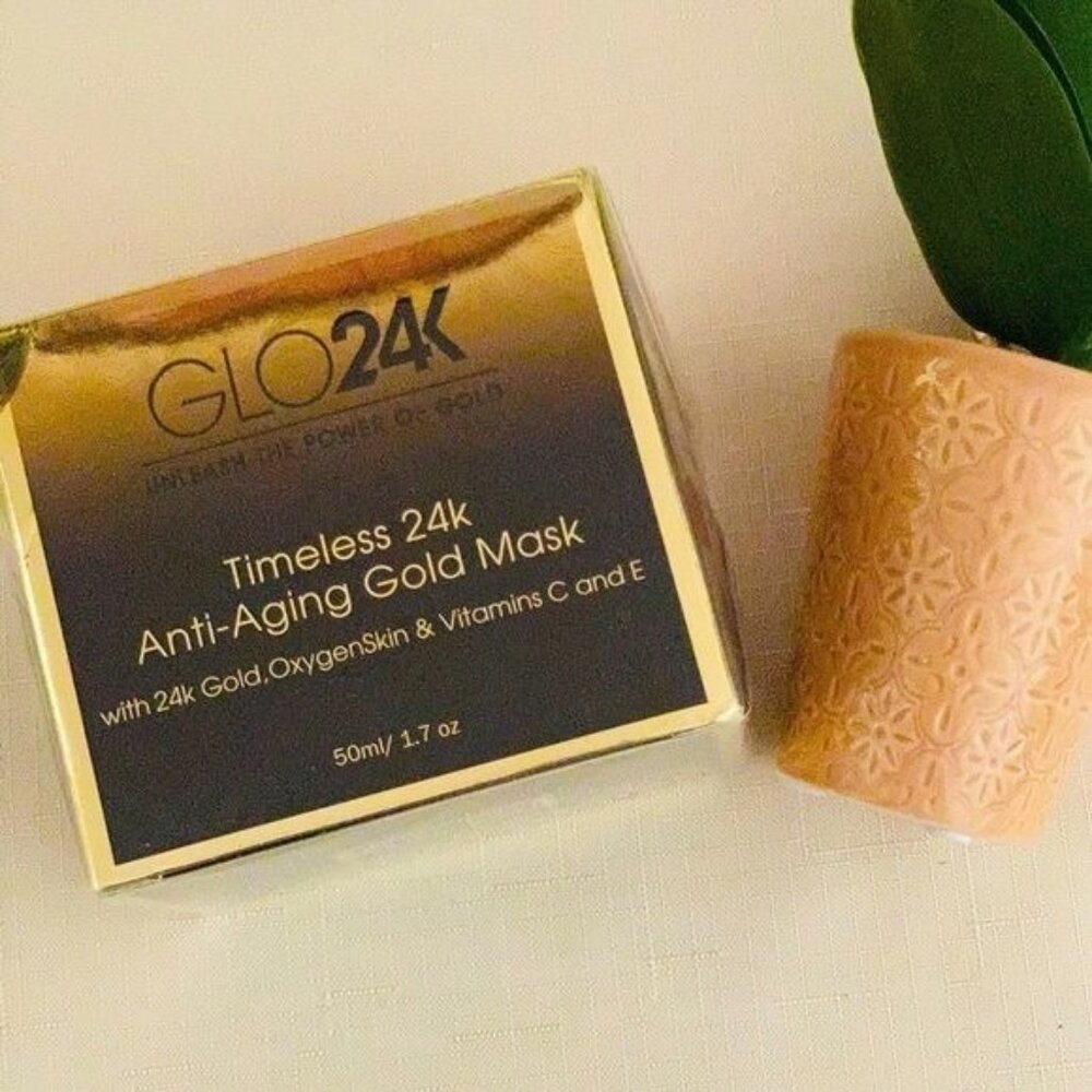 GLO24K Timeless 24k Anti-Aging Gold Mask Serum with 24k Gold 50 mL/1.7 oz Oxygen